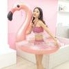 Flamingo Inflatable Swim Ring with Handles - Cute and Thickened for Adults & Kids.