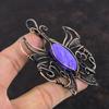 Charoite Pendant Copper Wire Wrapped Pendant Natural Gemstone Jewelry Handmade Butterfly Pendant Beautiful Copper Wire Jewelry Gifts For Mom