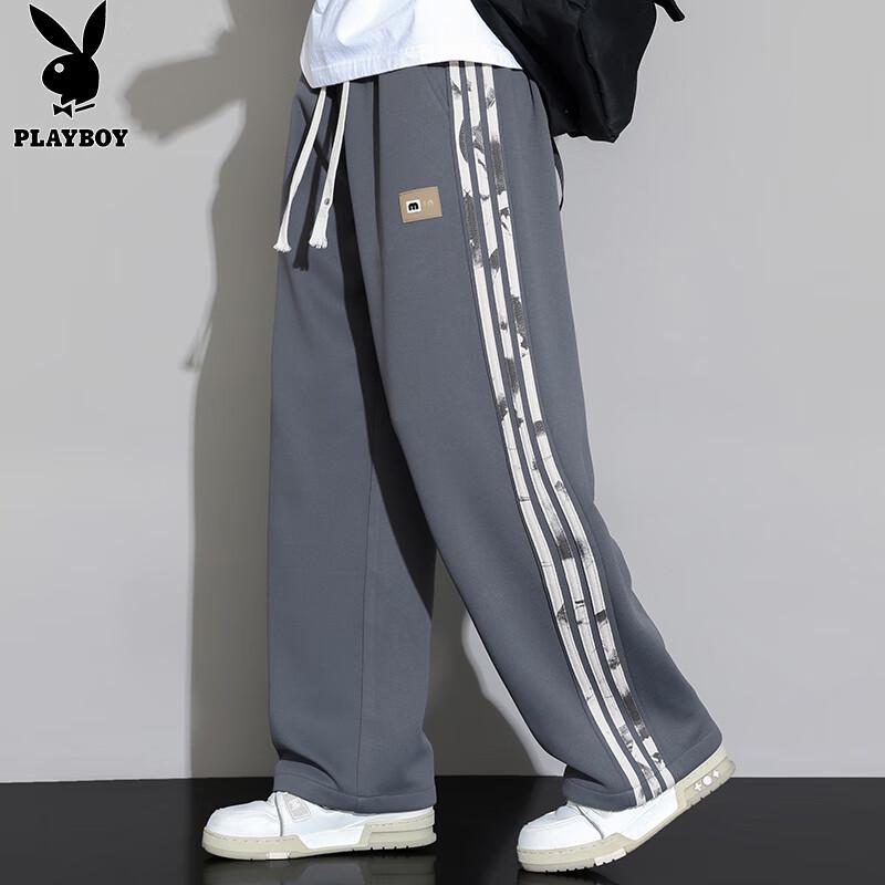 Playboy Men's Loose Fit Straight Leg Casual Pants