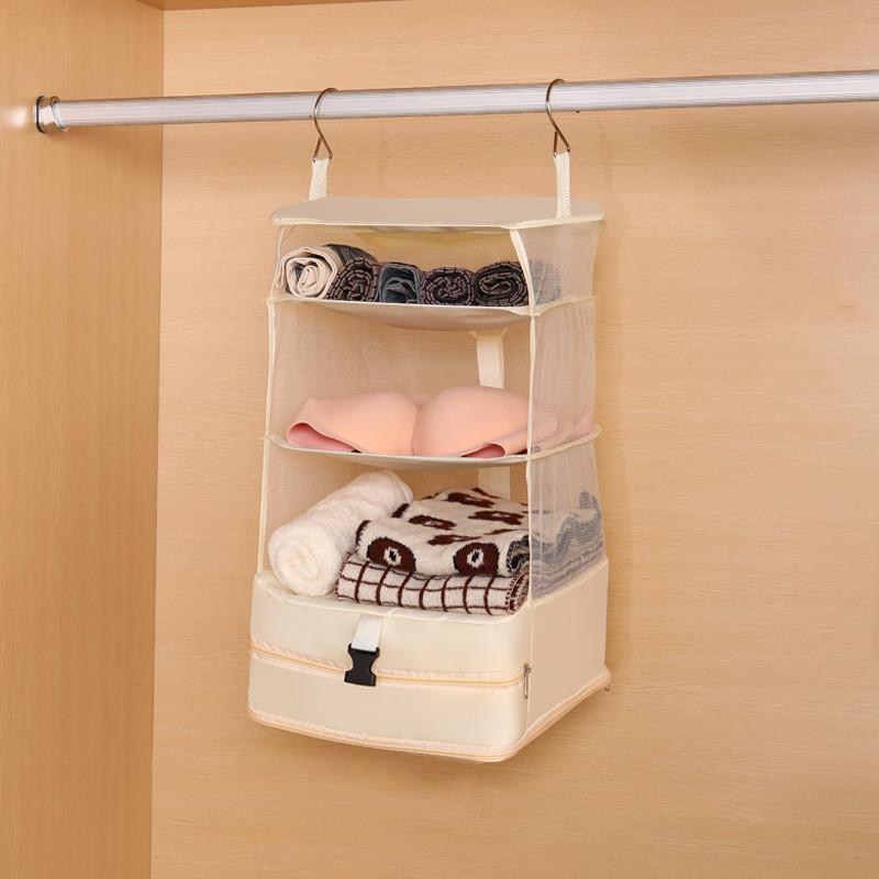 Modern Minimalist Hanging Travel Organizer For Bedroom Closet Storage Bag With Multiple Compartments