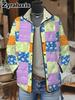 Women's Padded Cotton Jacket Floral Digital Print Women's Cotton Jacket