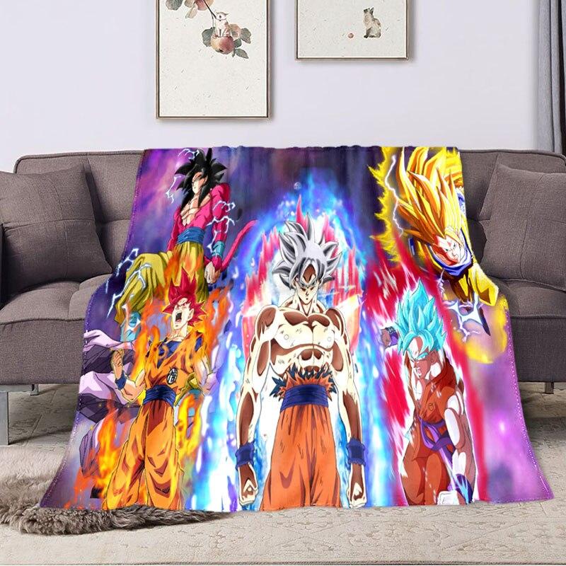 Cartoon Children's Gift Soft Four Seasons Dragon-Ball Portable Blanket Sofa Blanket Thin Sheet Office Tour Sherpa Warm Blanket.