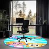 Custom Name LankyBox Printed Round Rug Carpet Chair Rug Area Rug Entryway Doormats,for Office Chair Living Room Bedroom Kitchen Room.