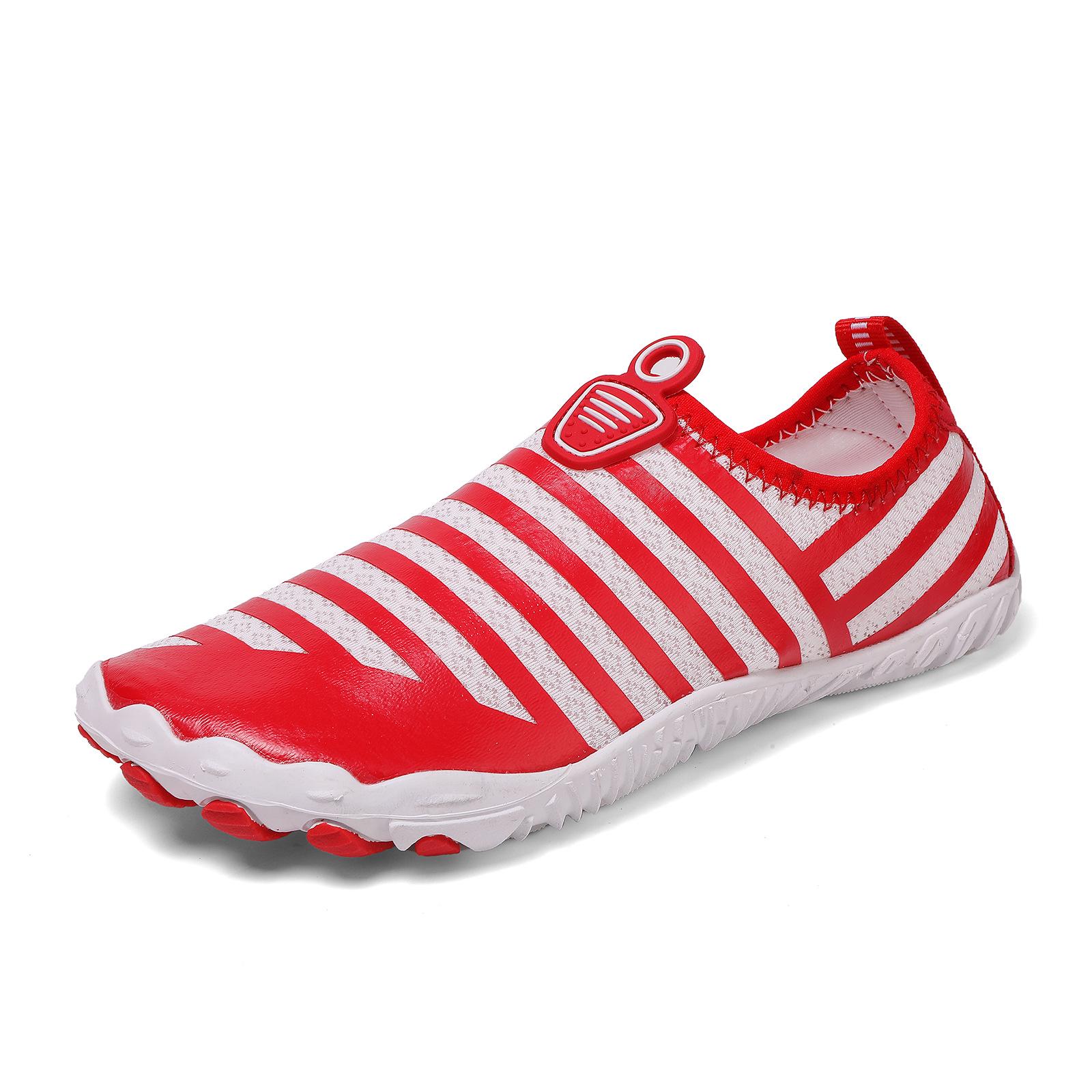 

Unisex Quick-Dry Striped Hiking & Beach Shoes for Summer: Ideal for Wading, Fishing & Indoor Fitness 38 красный