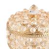 Crystal Jewelry Box Storage with Lid Gold for Earrings Gift Women Girls