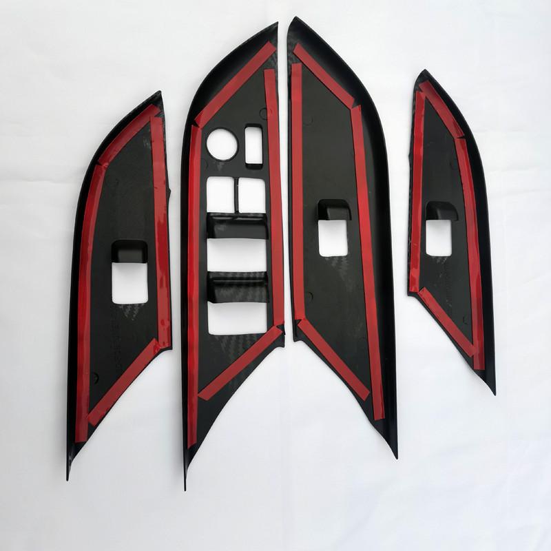 For Toyota Fortuner 2024  Edition Interior Glass Lift Panel Cover Door Window Switch Garnish Car Accessory 2016-