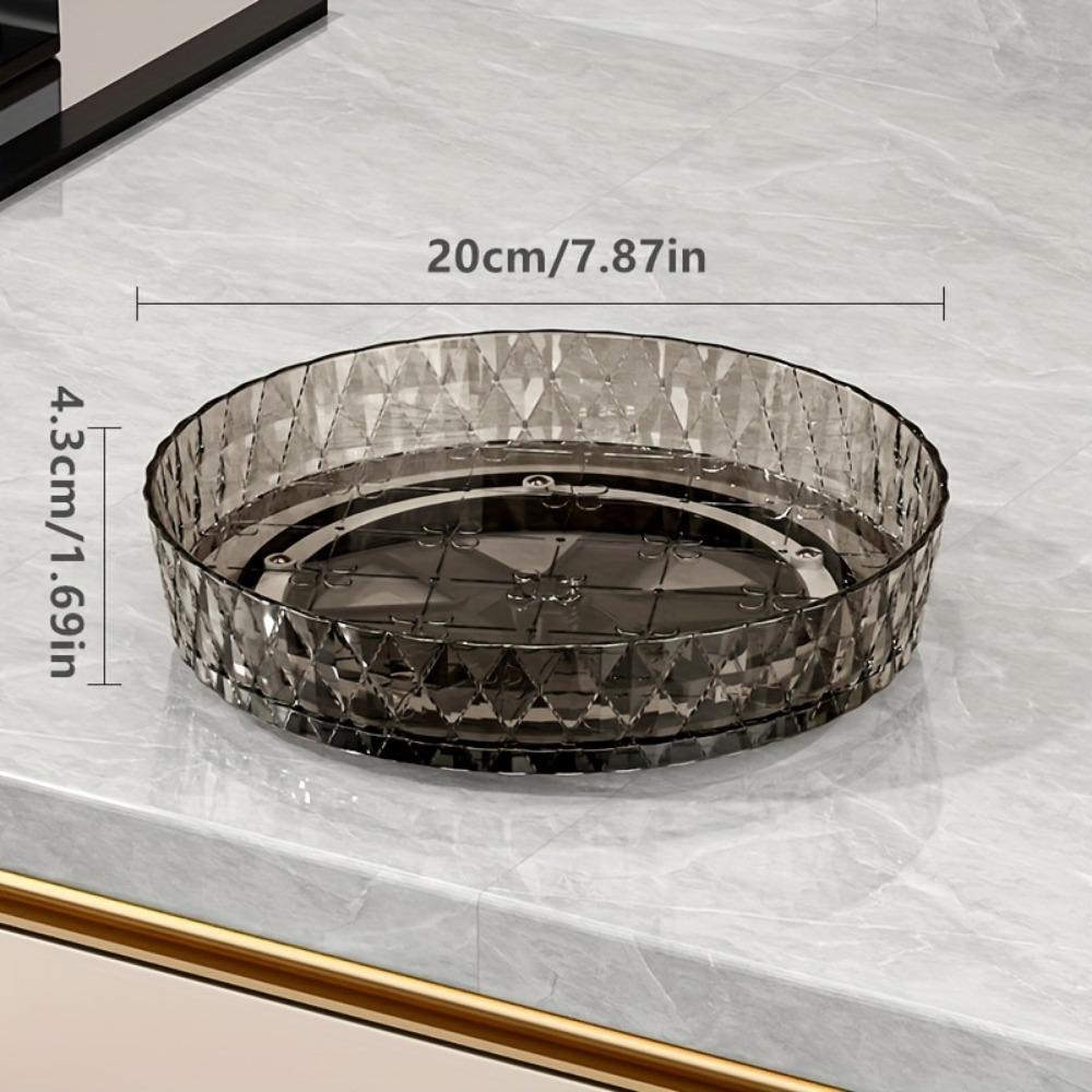 360° Rotatable Kitchen Storage Organizer – Versatile Plastic Tray for Spices, Condiments, and Small Bottles Spice Holder