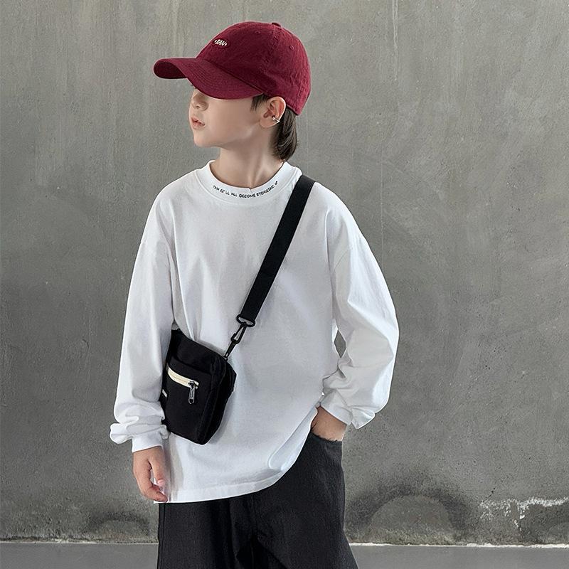 2025 Boys' Comfortable T-Shirt Sweatshirt - Stylish Autumn/Spring Wear for Big Kids
