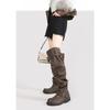 Chaussures style nouveau: Bottes souples, Bottes hautes à semelles épaisses, Chaussures pour femmes, Bottes longues à talon bloc