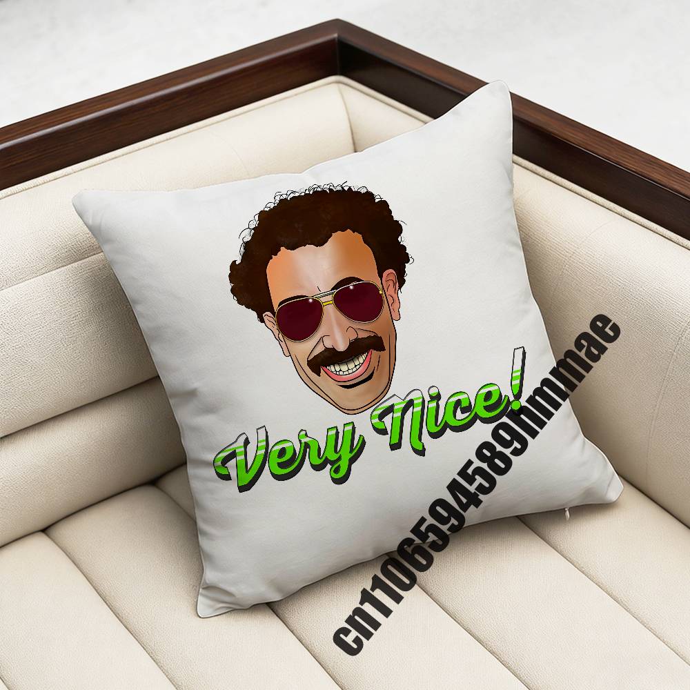 For Borat Very Nice Great Success Throw Pillow Case Sham 45X45Cm 40X40Cm Square Car Pillowcase Pad Cushion Cover