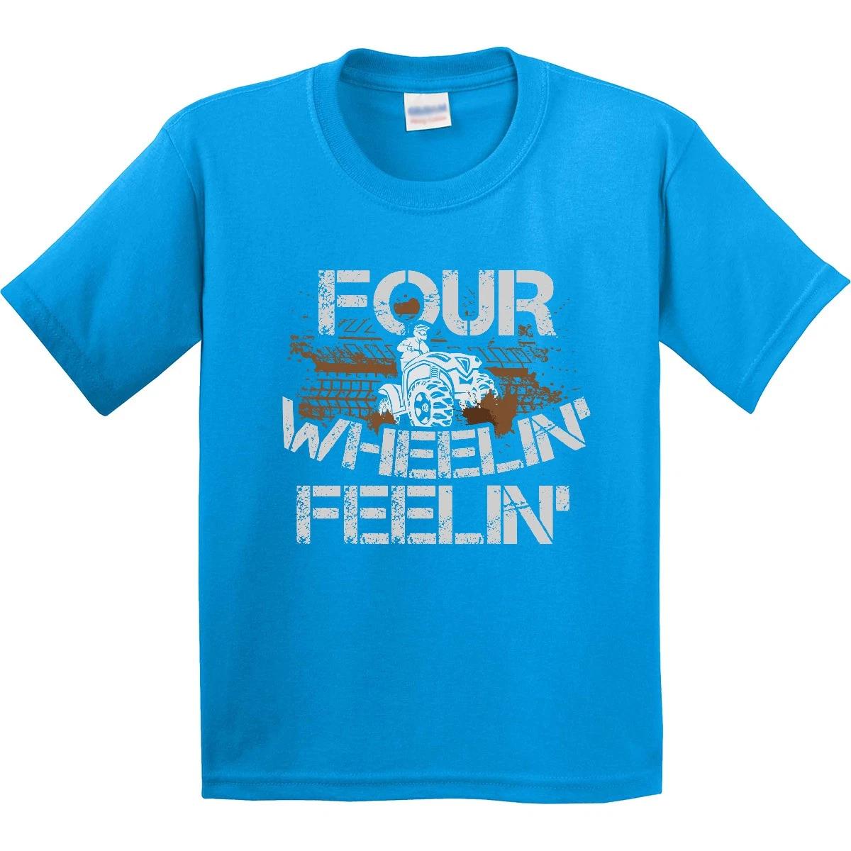 Inktastic Four Wheeling Mudding Activity Youth T-Shirt Wheeler Driving Off Road 150