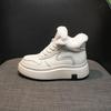 Winter velvet high-top little white shoes women's 2025 new popular versatile platform casual shoes round head sports board shoes tide