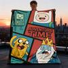 1pc Adventure Time Outdoor Flannel Throw Blanket Soft, Lightweight & Warm
