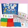 Holz-Zahlen-Zuordnungsspielzeugkiste für Kinder von 3 bis 6 Jahren, Bildungs-Mathe-Lernen