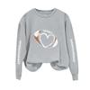 Unisex Fashion Print Long Sleeve Crewneck Sweatshirt