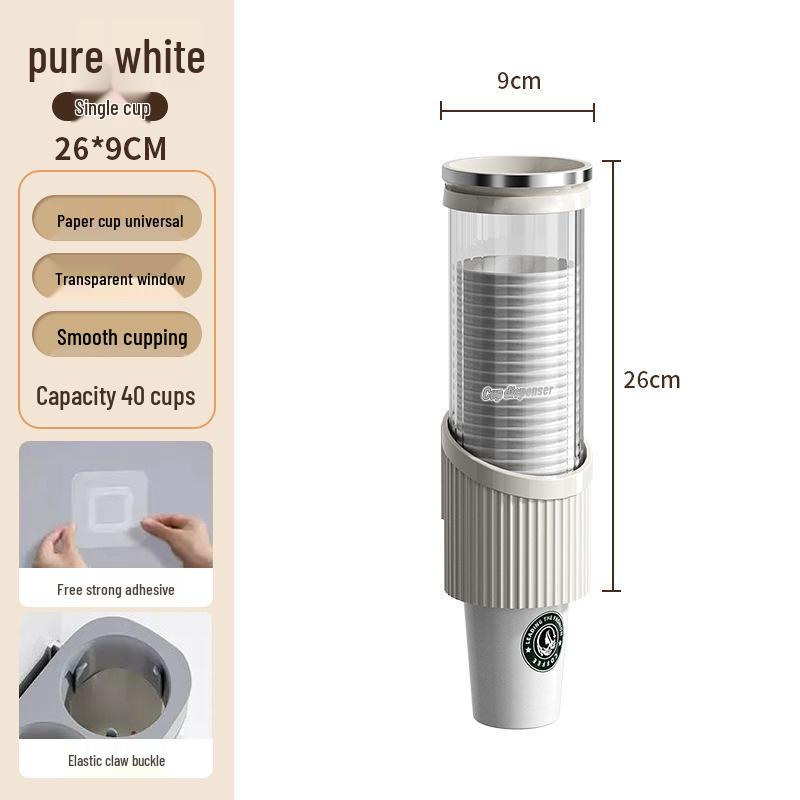 

Large Caliber Disposable Cup Dispenser for Home & Office - Cute, Hole-Free Design