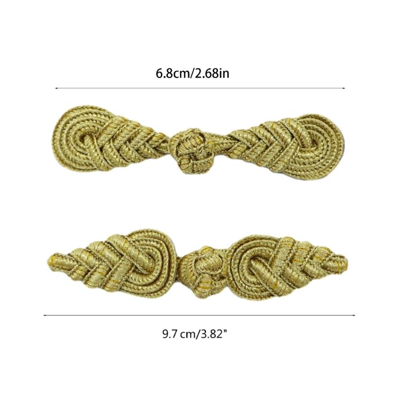 Chinese Pipa Buckle Frog Buttons Sewing on Buttons Fasteners for Traditional Cheongsam Scarf Cardigan Costume Garments