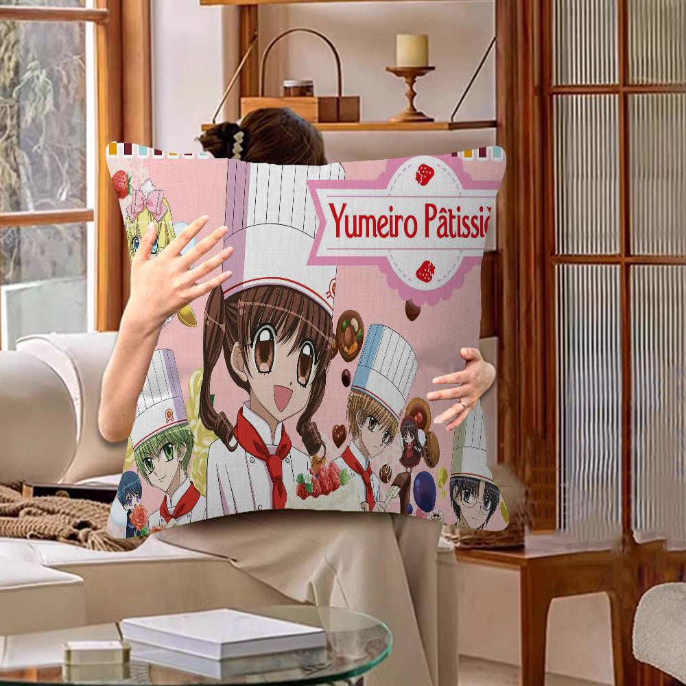 Anime Yumeiro Patissiere Cushion Cover Pillow Cover Decor Pillowcase Printed Cushion Case For Couch