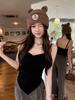 Spring New Unique Chic Slim Spice Girl Irregular with Chest Pad Sling Vest Women's Bottom Design Top