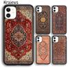 Krajews Persian Carpet Floral Pattern Phone Case Cover For iPhone 16 15 14 Plus XS XR 11 12 Mini Pro Max Coque Fundas