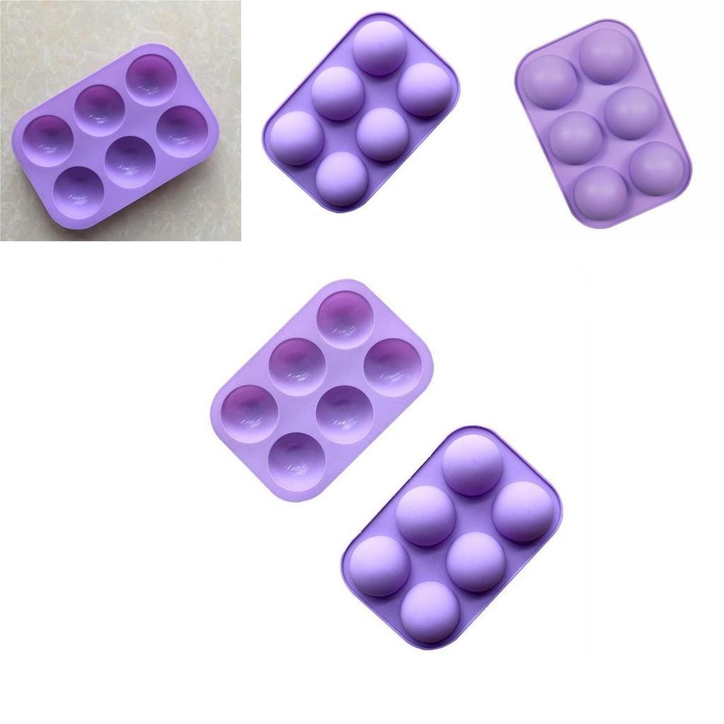 Versatile 3d 6-holes Half Ball Silicone Mold For Perfectly Shaped Chocolate And Cake Treats
