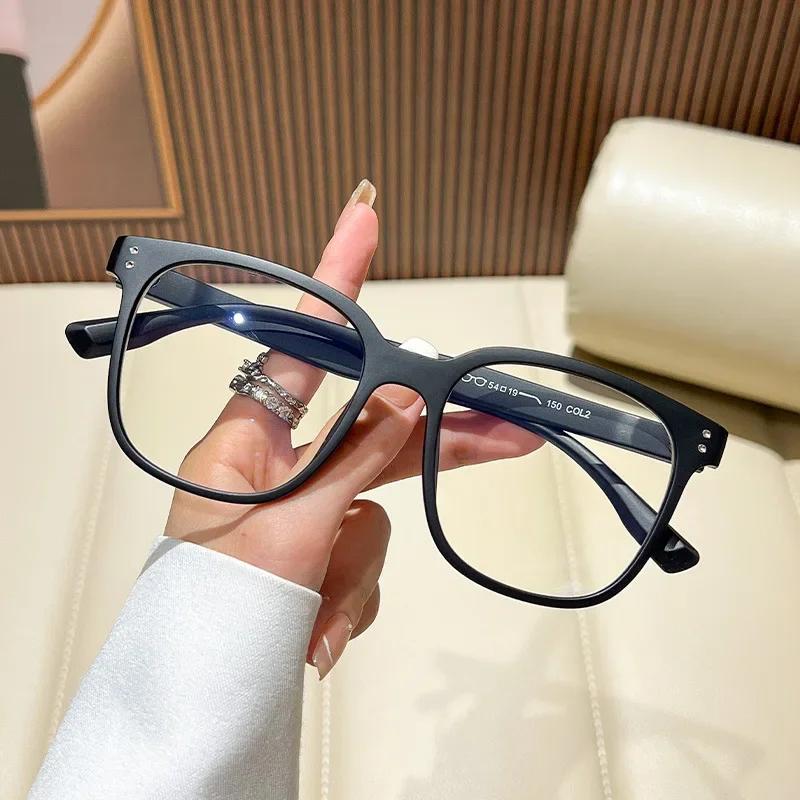 Men Women Fashion New Full Frame Blue Light Blocking Glasses Women Fashion Premium Feeling Large Frame Glasses Hd Flat Glasses