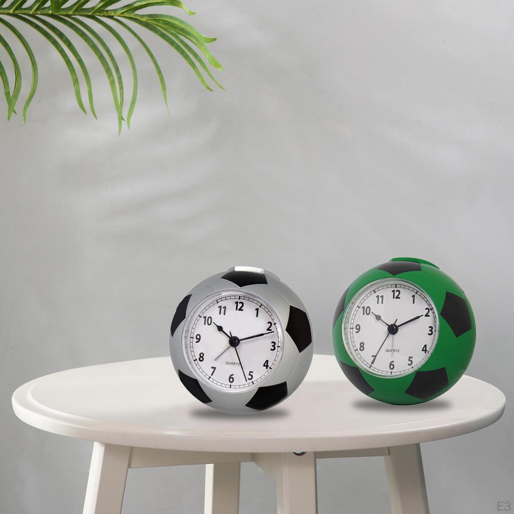 Football Shaped Alarm Clock Home Decoration Cute, Portable, Practical Decorative Table Silent