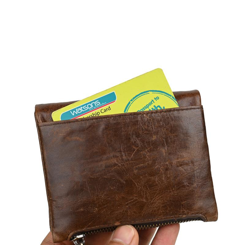 Men's Wallet, Leather Wallet, Casual and Fashionable, Double Zipper, Multi Card Retro Handbag, Coin Purse, Men's Wallet