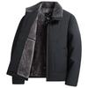 Woodpecker Men's Fleece-Lined Winter Jacket: Thick, Cotton-Padded, Cold-Proof Coat for Middle-Aged and Elderly.