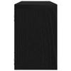 Wall Shelves with Shelf 4 pcs Black Oak Effect 60 x 15 x 23 cm