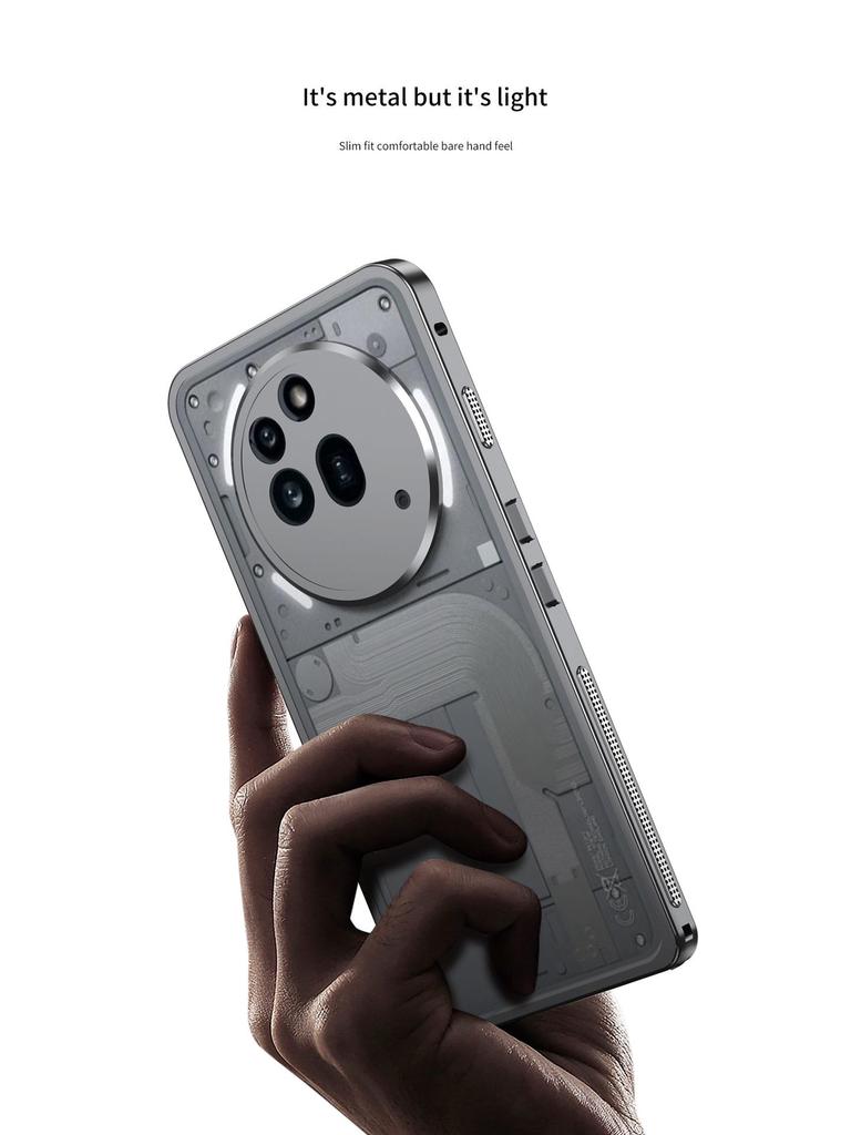 Shockproof Heat-Dissipating Metal Case with Lens Protection for Nothing Phone 3A