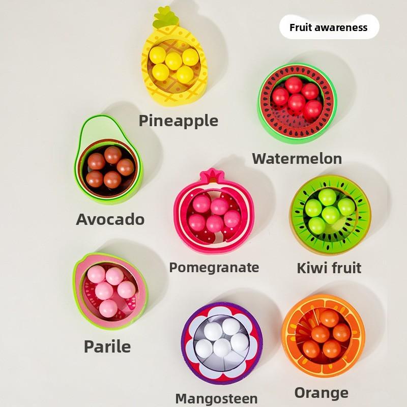 Cognitive Matching Wooden Toys With Fruit Classification Kids Education Early
