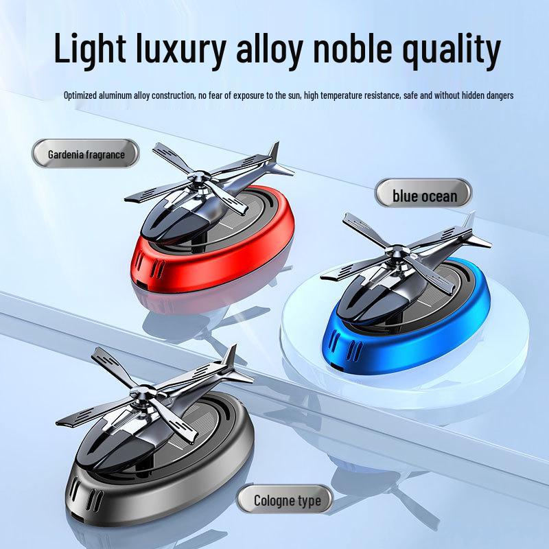 Solar-Powered Rotating Car Essential Oil Air Freshener Ornament
