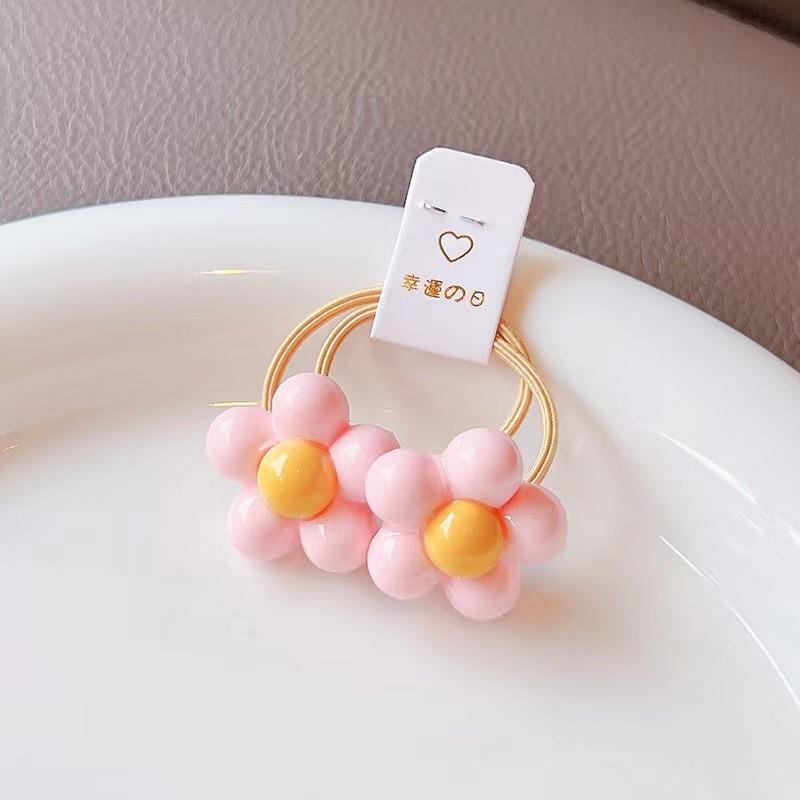 2PCS New Cute Princess Glossy Flower Girls Hairpins Children Headwear Hairgrip Hair Clips Barrettes Hair Accessories