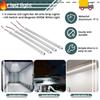 12V Interior LED Light Bar 48 Leds Strip Lights With Switch And Magnets 6500K White Light For Car Van RV With US Plug