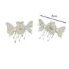 Elegant Rhinestone Butterfly Tassel Hair Clip for Women - High-End Sparkling Hair Accessory