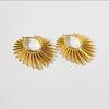 Trending French Punk Fan Hoop Earring For Woman New In Fashion Party Exaggerate Elegant Korean Earring Jewelry