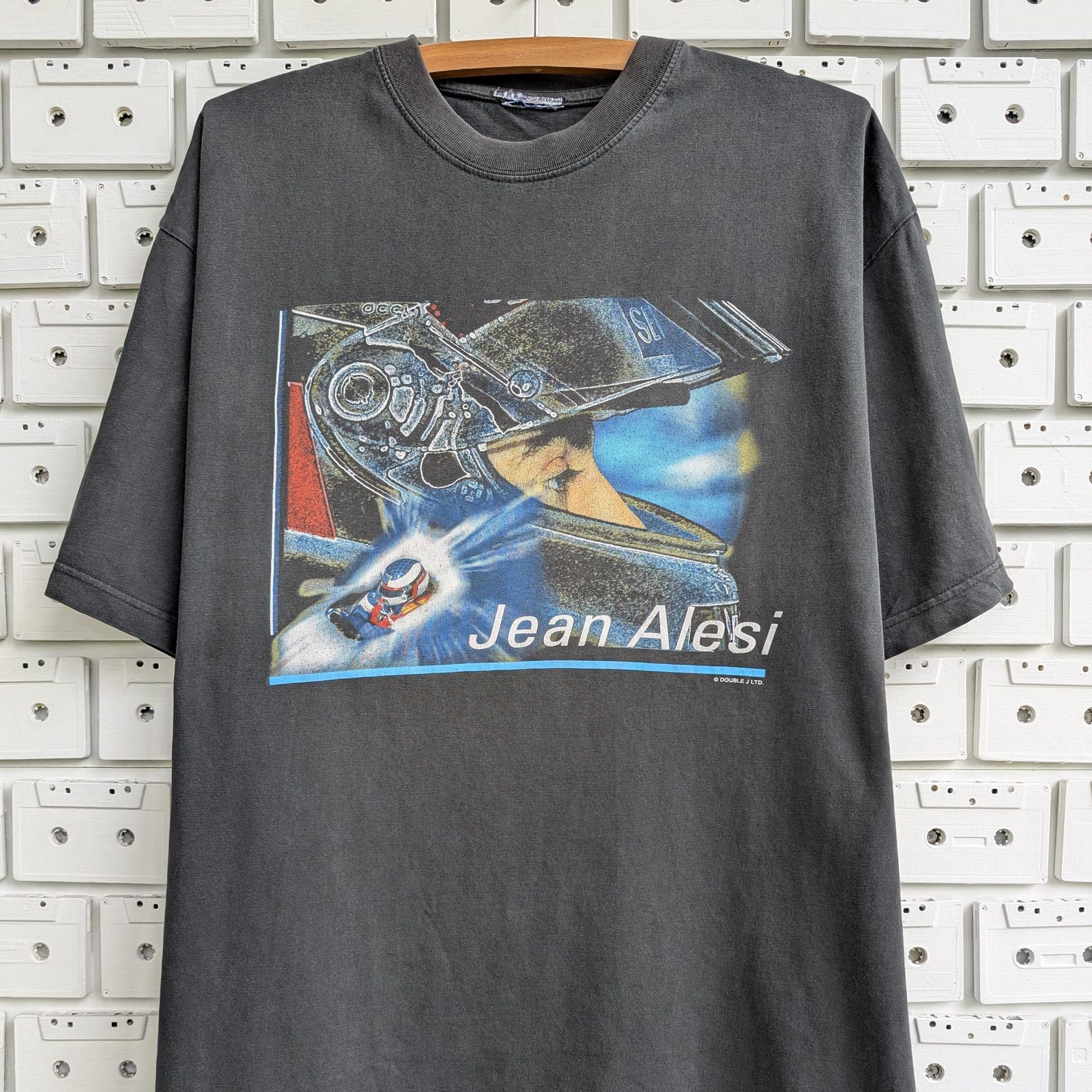 Vintage 90s Jean Alesi T shirt FIA Formula One World Championship Racing Motorsport Team Merch Tee Size L 4XL