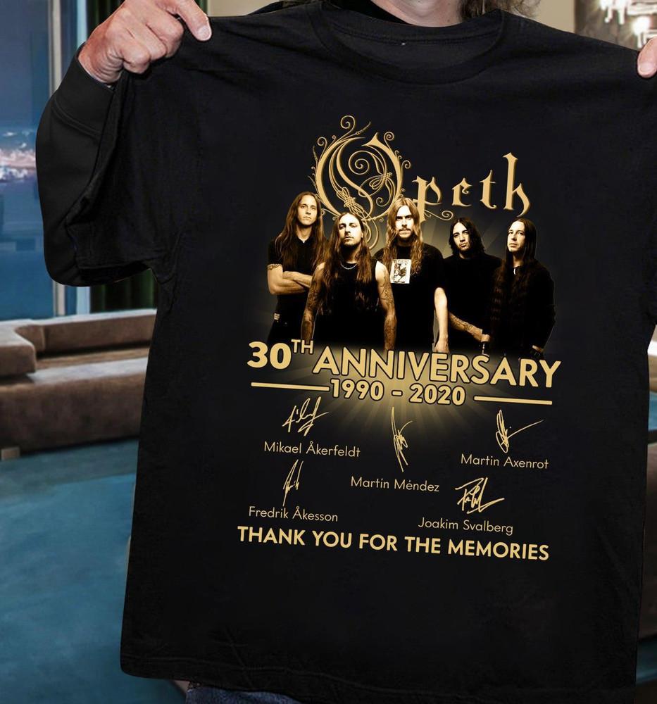 30th Anniversary Opeth Band Cotton Black Full Size Men Women Classic Shirt SE181 Unisex T-Shirt S