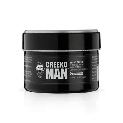 Greeko Man Beard Styling Cream For Men Softening Moisturizing Nourishing Beard Care With Shea Butter 50 Ml