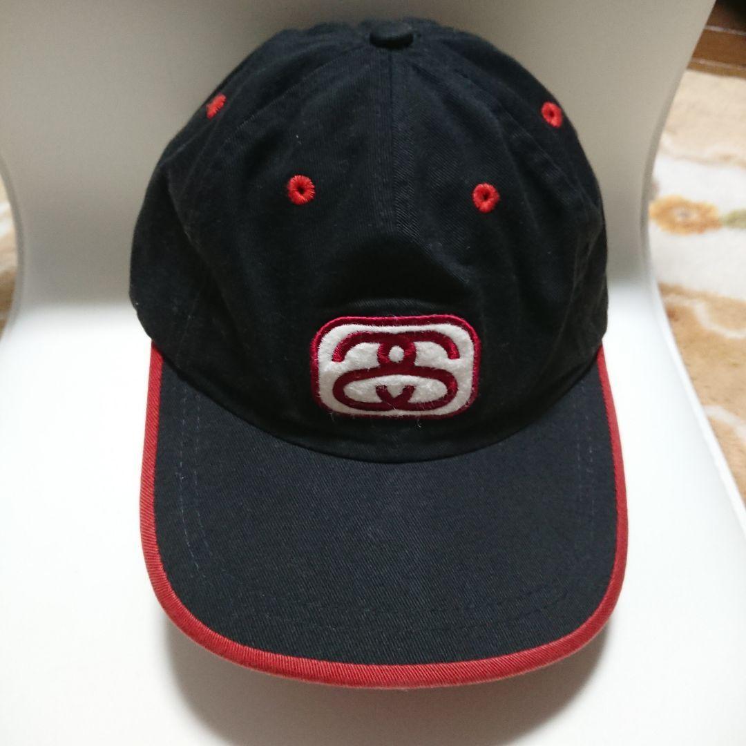 Used STUSSY HATS Cap Navy Tag 90s old stussy embroidery logo