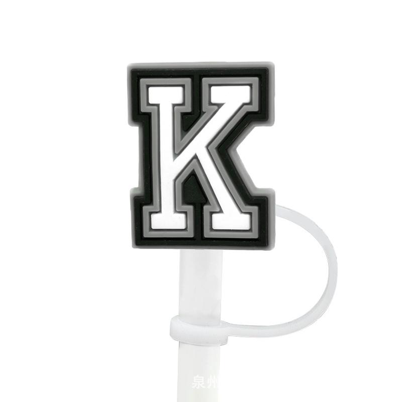 1Pcs Letter Silicone Straw Covers Cap Compatible With Stanley 30&40Oz Cup10Mm Straw Toppers Reusable Dust-Proof Straw Caps