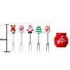 Ornaments New Year Table Accessories Vegetable Fork Christmas Decorations Christmas Fruit Fork