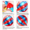 6er-Pack 4D Rot-Blaue Gestreifte Runde Ballons, Zirkus-Kugel-Aluminiumfolienballons, Zirkus-Ballon-Set, Geeignet für Geburtstagsfeiern,
