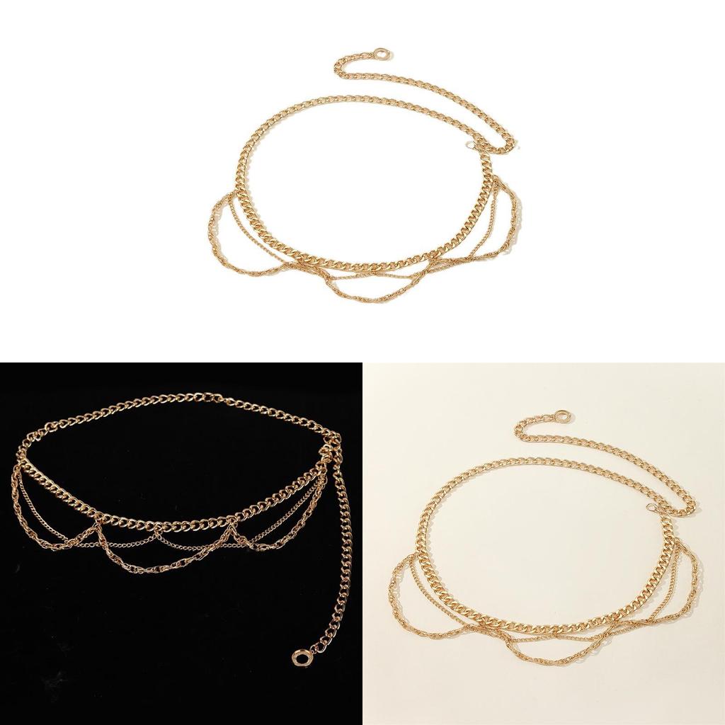 Waist Metal Ladies Chain With Carved Details Elegant Jewelry For Winter Seasons