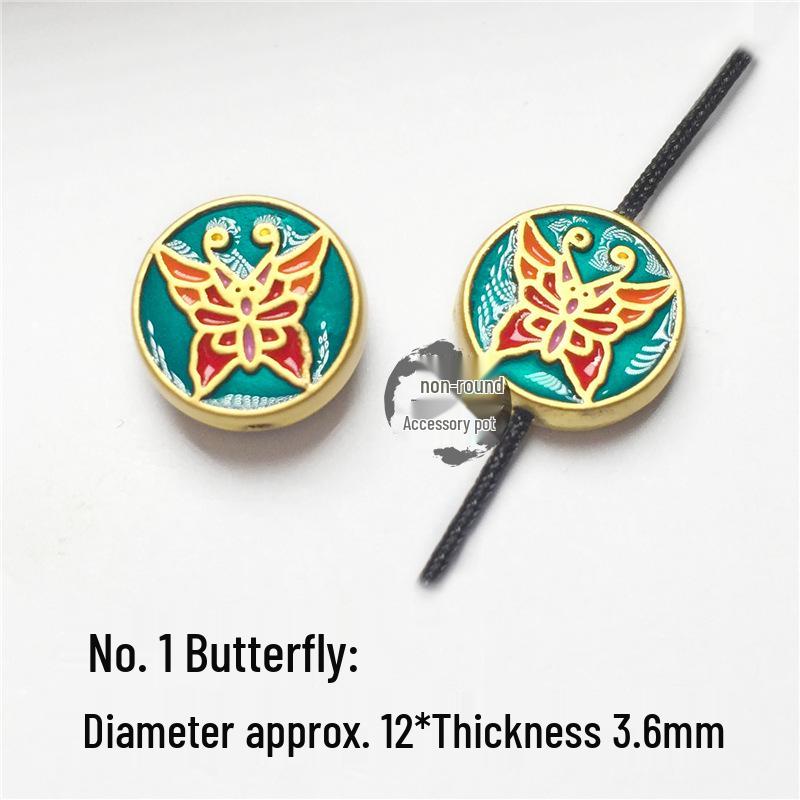 Ancient Sand Gold Drip Glaze Beads for DIY Handmade Bracelets - Enamel Accessories