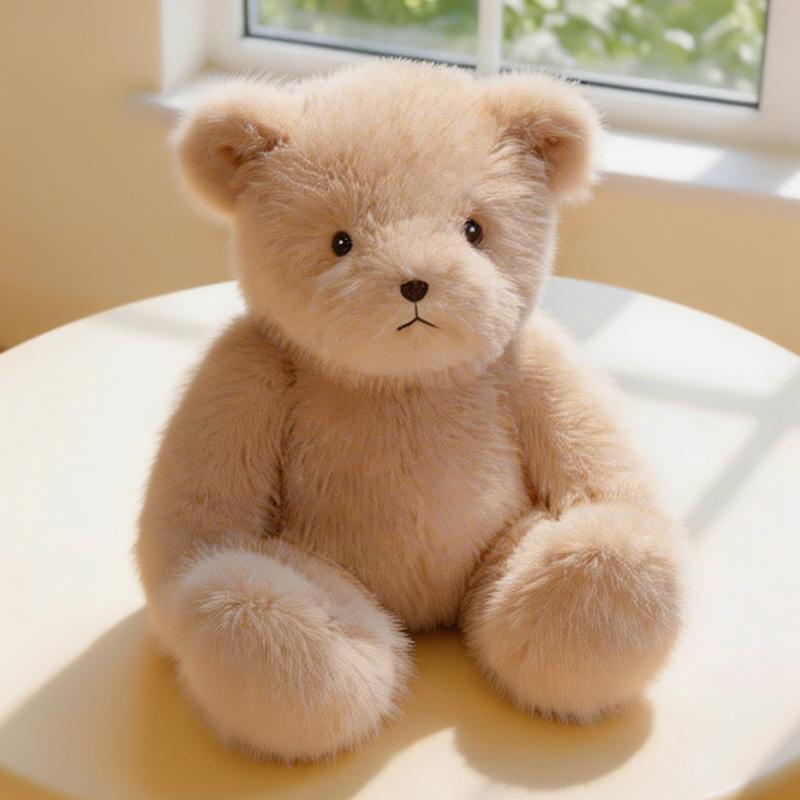 Süße Tierpuppe Geschenk für Jungen und Mädchen 5 Farben Gute Nacht Bär Plüschtier 45/50 cm Süße Langhaariger Bär Serie Plüschtier 45cm