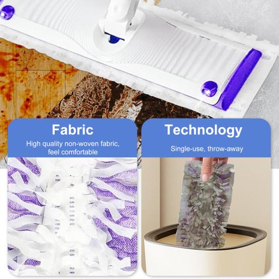 12 Pcs Disposable Mopping Pad Refills Wet or Dry Use Mop Pad Replacements Power Mop Pads for Swiffer PowerMop