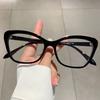 Vintage Cat Eye Women Eyeglasses Simple Multicolor Rim Blue Light Blocking Spectacles New Trendy Ins Brand Design Eyewear