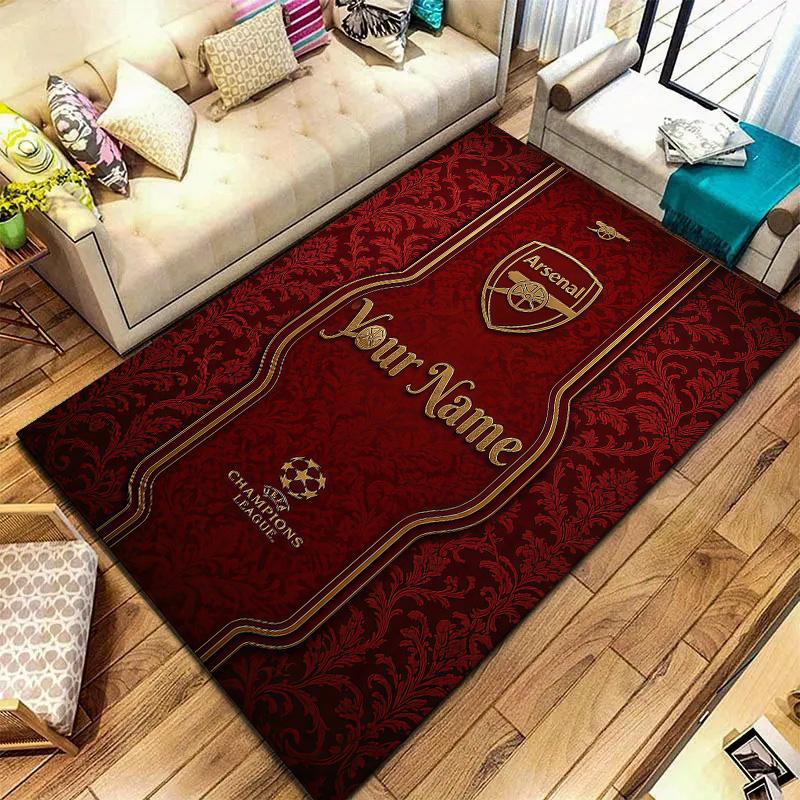 Arsenal F Custom Name Carpet Rug For Living Room Bedroom Home Sofa Decoration Kids Play Nonslip Floor Mat